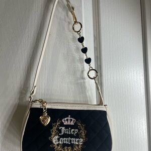 Juicy Couture Black and Cream Shoulder Bag